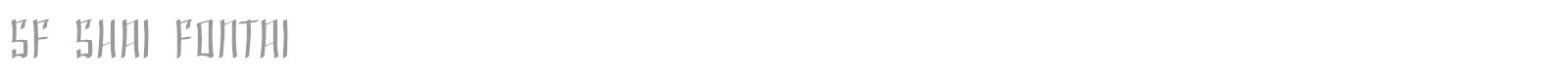 SF Shaiai font preview